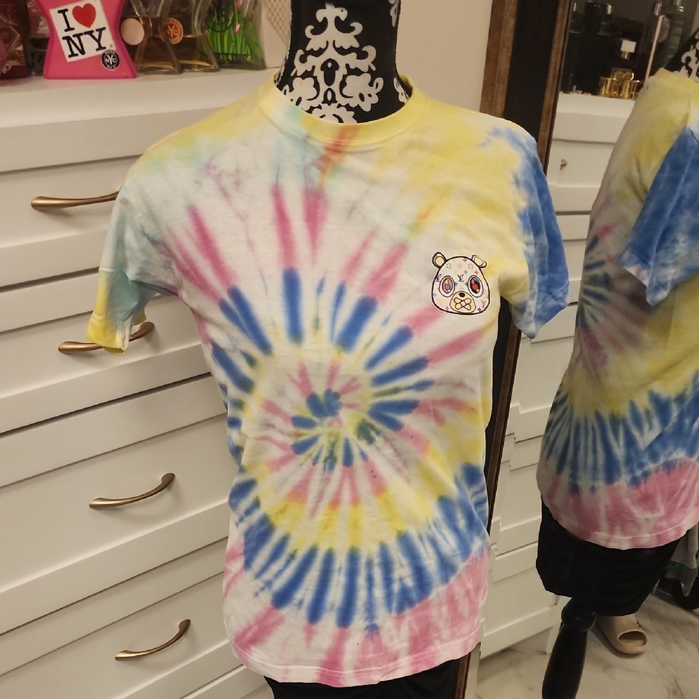 Colorful Custom Tekash Bear Tie-Dye  T-Shirt